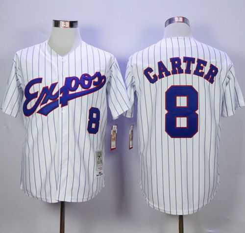 Montreal Expos #8 Gary Carter Mitchell And Ness 1982 White(Black Strip) Throwback Stitched MLB Jersey Sanguo,We sell and wholesale Montreal Expos #8 Gary Carter Mitchell And Ness 1982 White(Black Strip) Throwback Stitched MLB Jersey Sanguo on line form chian!